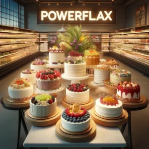 A display of beautiful keto cakes make with Keto PowerFlax Baking Mix.