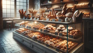 An attractive bakery display
