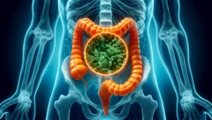An image representing the gut microbiome.